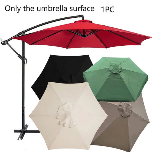2.7/3M 6/8 Rib Parasol Cloth Sunshade UV Sun Shade Sail without Stand Outdoor Garden Patio Banana Umbrella Cover Sunshade Canopy