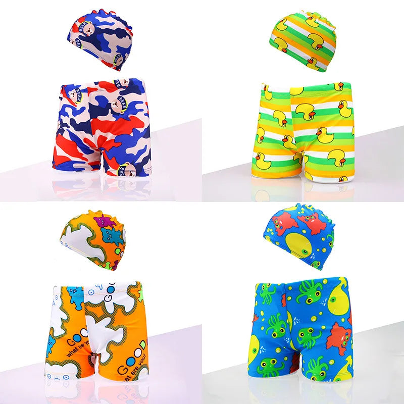 2024 NEW Cartoon Swimming Trunks For Boys Swim Trunks Swimsuit Children's Swimwear Kids Swimming Shorts Boys Bathing Suits