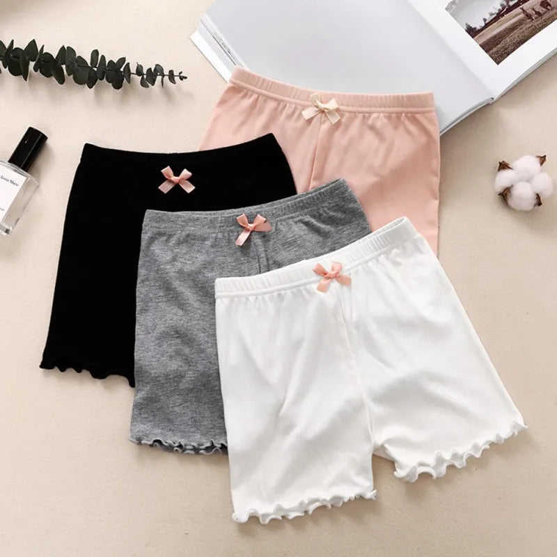 Kids Girls Safety Shorts Summer Cotton Underpants Solid Color Girl Leggings Toddler Shorts Pants Children Underwear 3-12Years