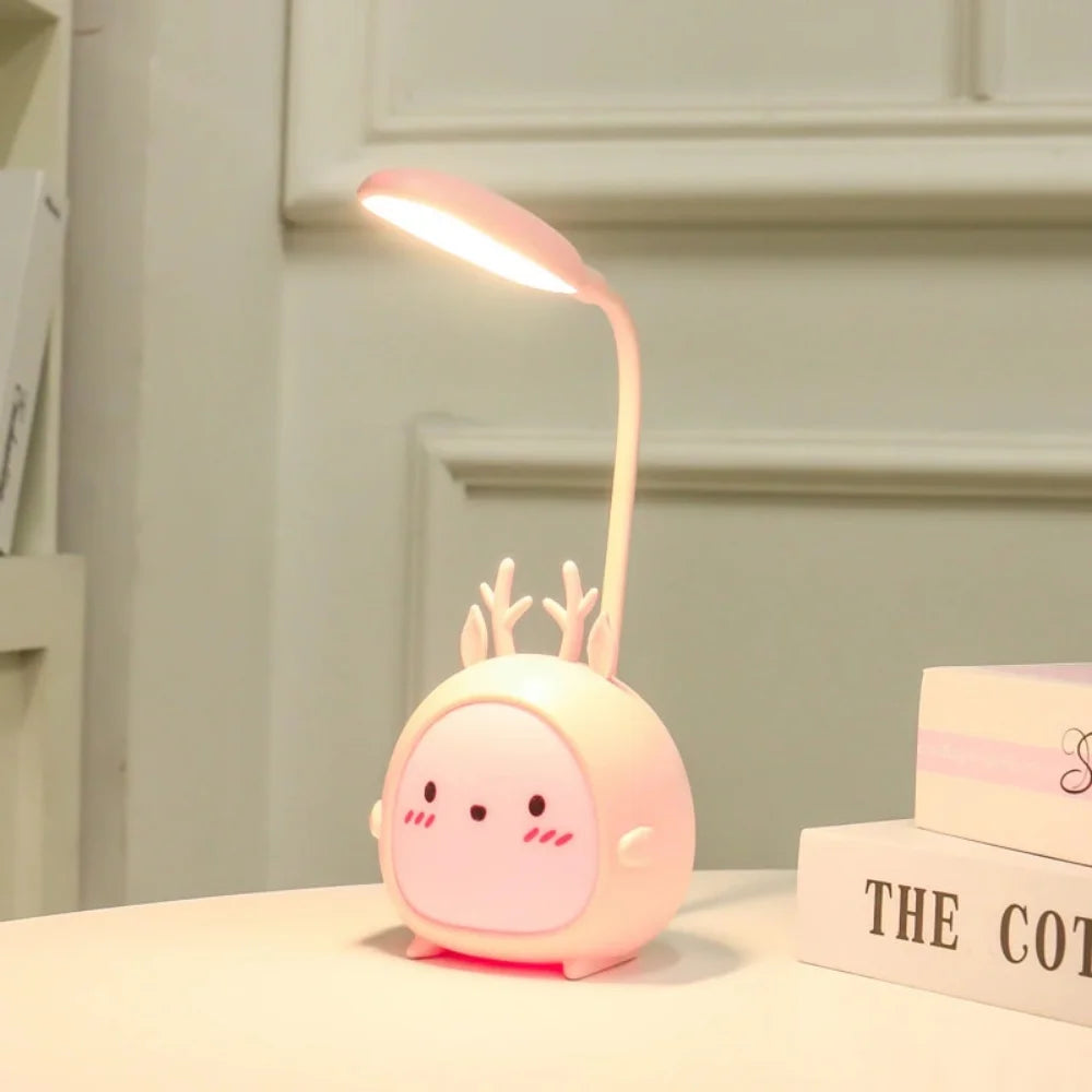 Light for Children Kids Reading Study Bedroom Living Room Desk Lamp Eye Protection USB Night Light Cartoon Desk Lamp