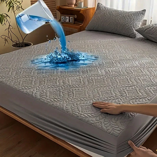 Waterproof Mattress Protector Set  Dustproof Breathable Anti-mite Fitted Bed Sheet No Pillowcase Machine Washable Deep Pocket