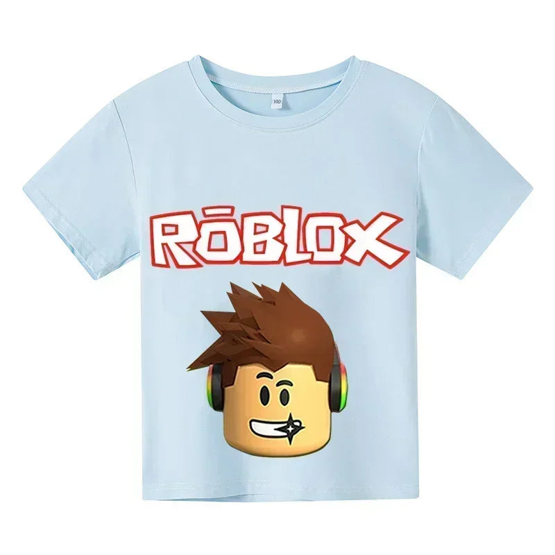 New robloxing T-shirt Kids Sweatshirt Kids Short Sleeve Boys Girls Clothing Summer Short sleeve ages 3-12
