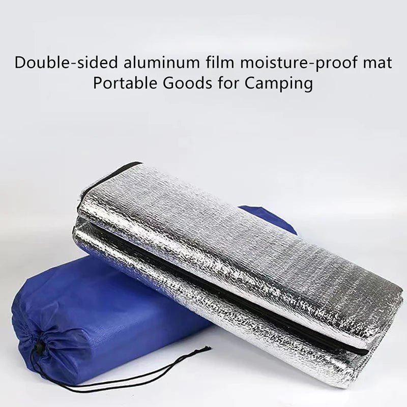 200x200 Waterproof Ground Mat Camping Double Sided Aluminium Foil  Outdoor Hiking Beach Picnic Mats Sleeping Pad Blanket