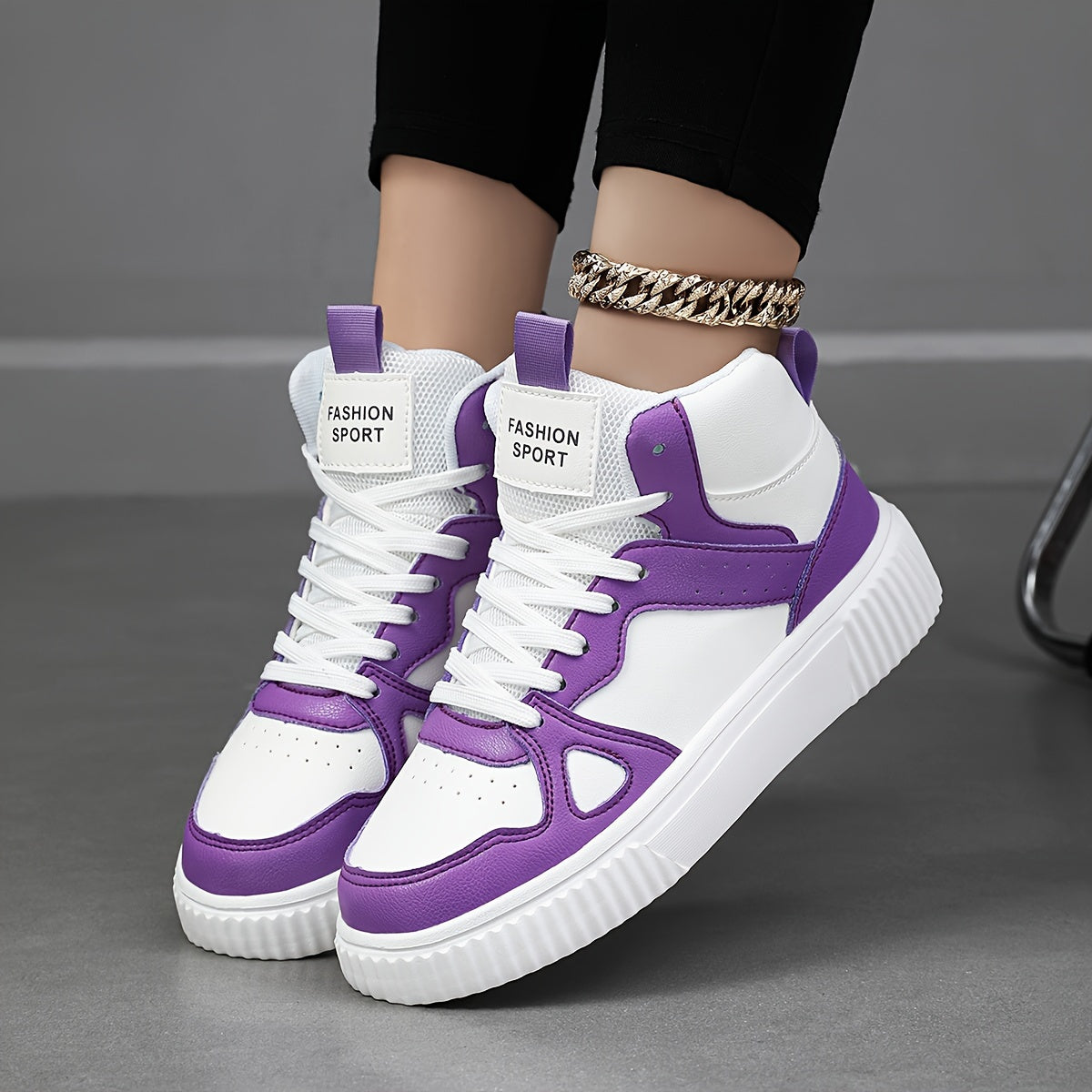 Comfortable Women's Colorblock Sneakers for Casual Walking and Versatile Style